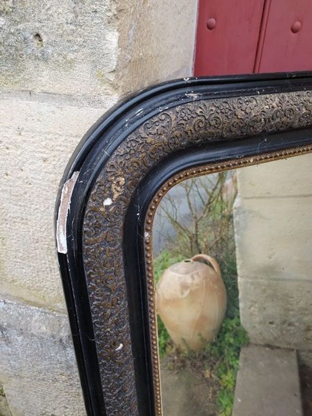 Grand Miroir Louis Philippe Bois &amp; Stuc Noir Napol&eacute;on III
Meubles