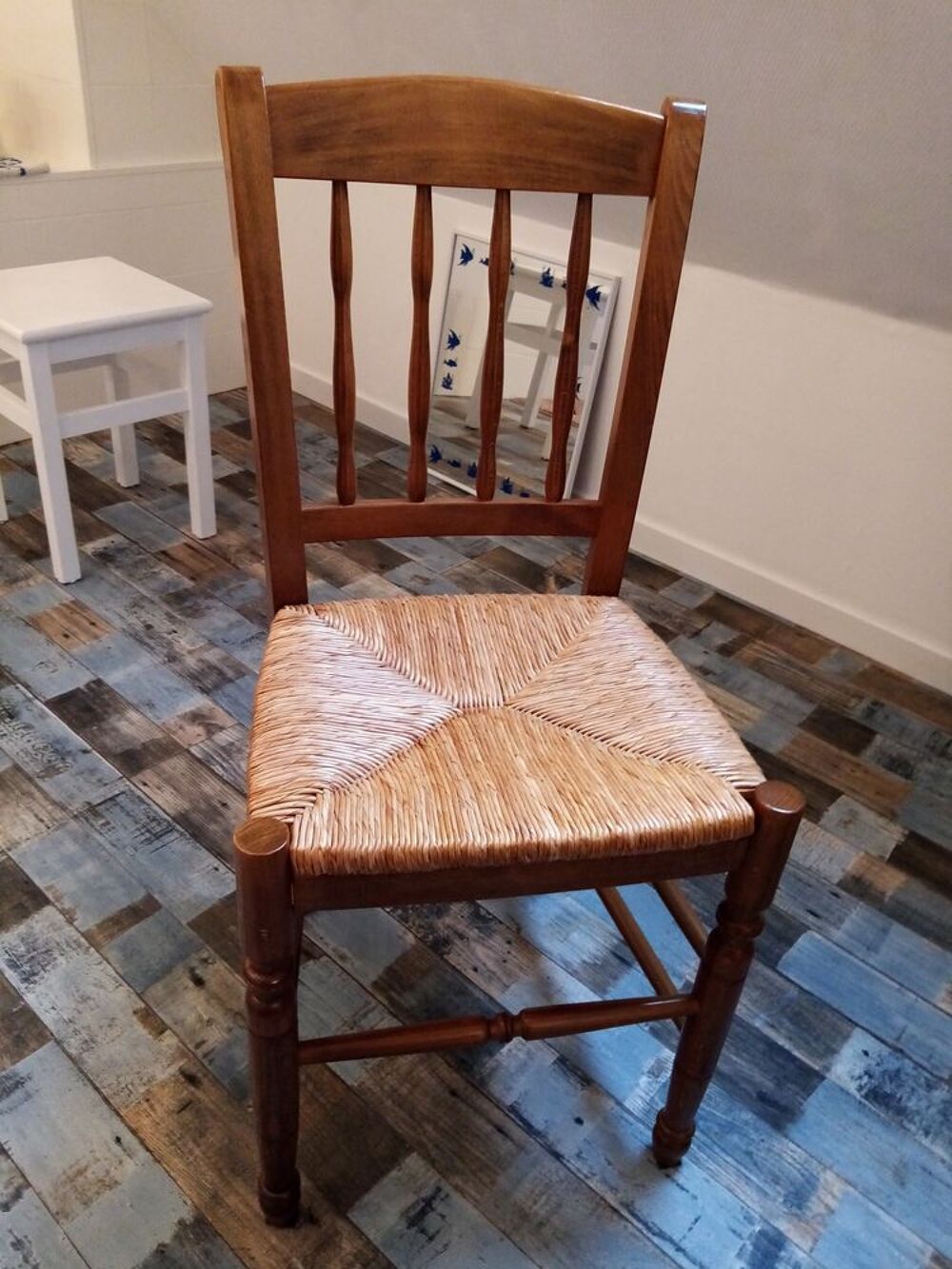 Chaise en ch&ecirc;ne dessus paille Meubles