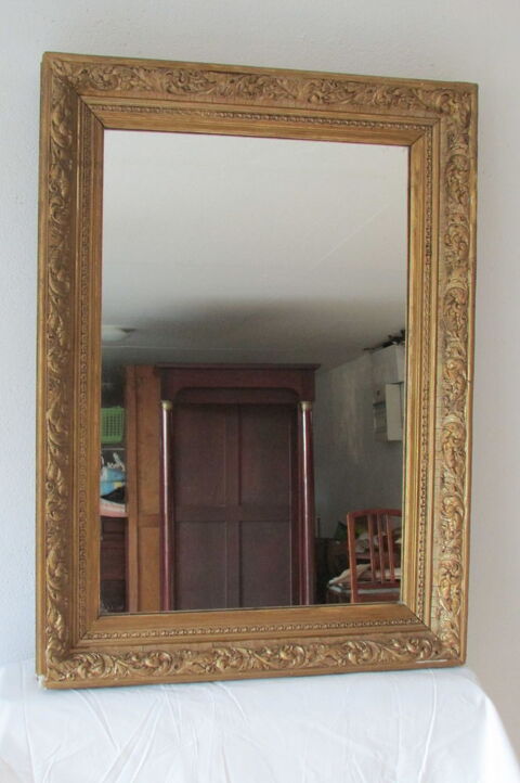 Très ancien grand miroir bois et stuc doré 350 Paris 15 (75)