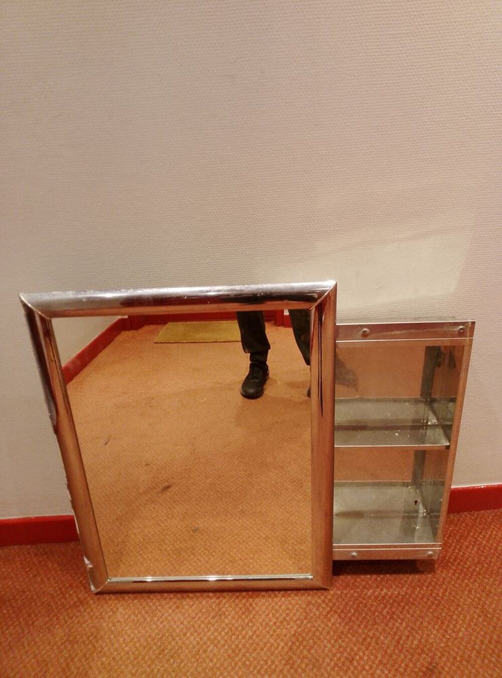Armoire &agrave; pharmacie / Miroir de s de b coulissant vintage Meubles