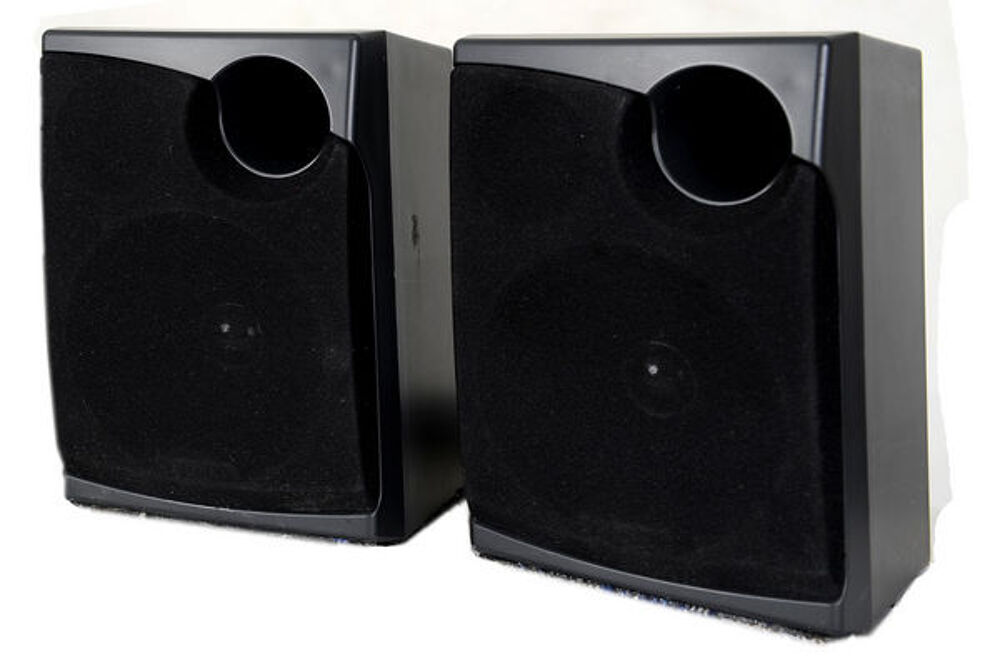 2 Enceintes Noir Audio et hifi
