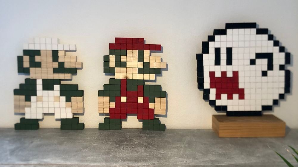 Nintendo - Super Mario &amp; Zelda - Pixel Art Bois Jeux / jouets
