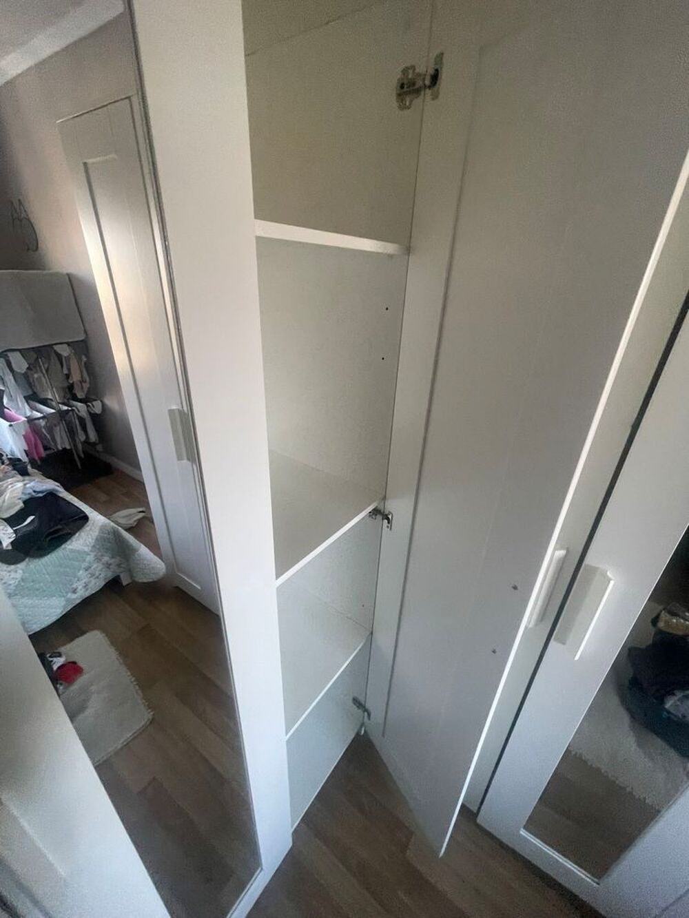 Armoire IKEA BRIMNES 3 portes blanc 117x190 cm ? Tr&eacute;s Bon &eacute;t Meubles