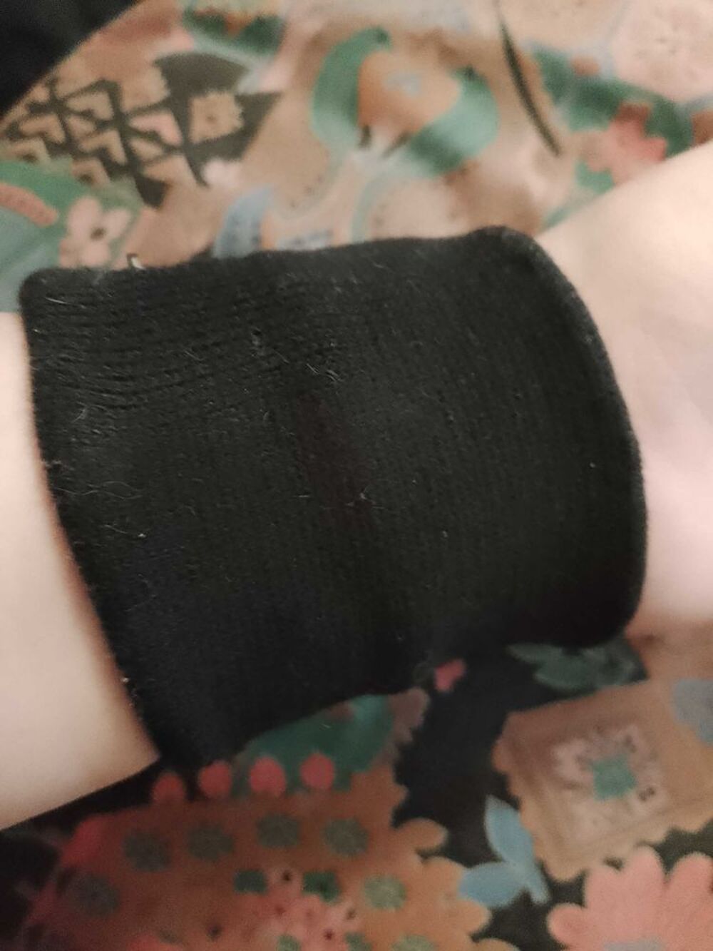 bracelet &eacute;lastique porte monnaie noir vintage ann&eacute;es 90. Bijoux et montres