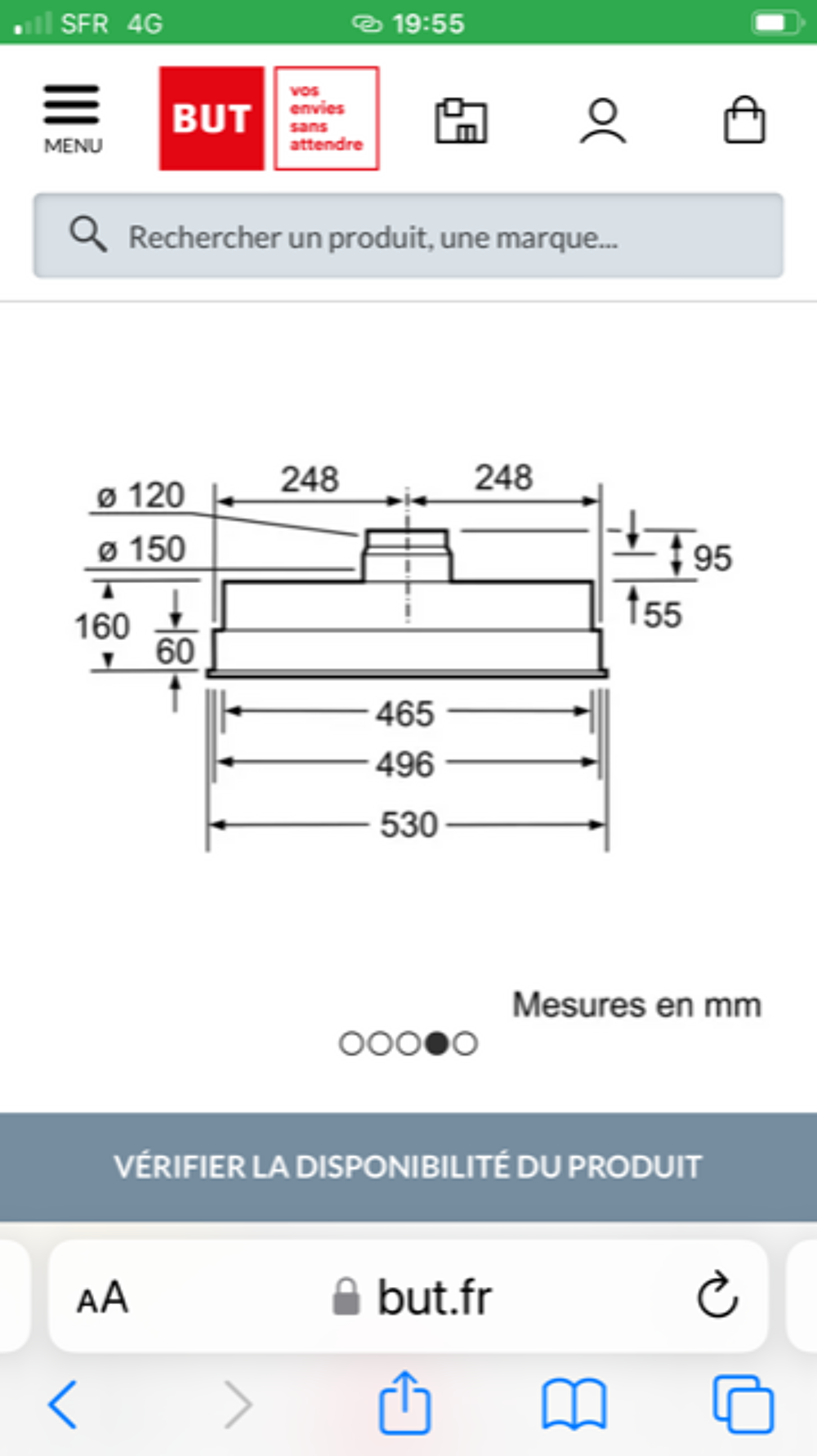 HOTTE ENCASTRABLE INOX SIEMENS LB55565 NEUVE
Electroménager