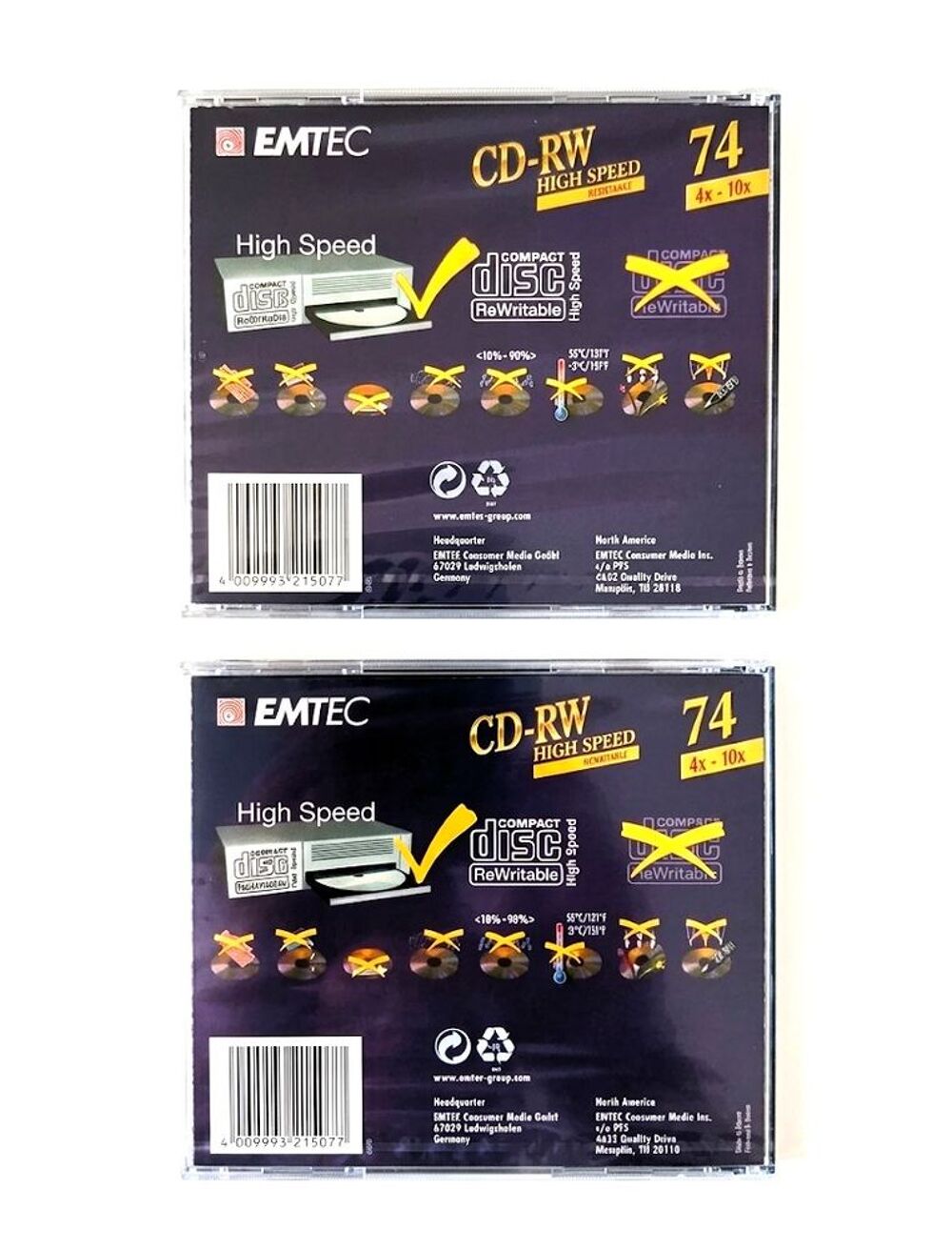 CD-RW EMDEC vierges r&eacute;inscriptibles &agrave; graver Matériel informatique
