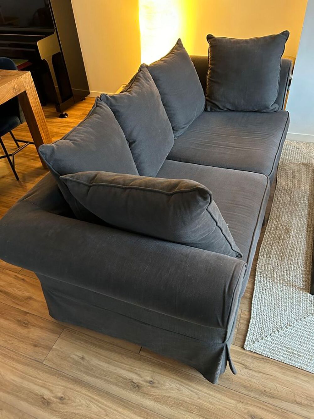 Canap&eacute; convertible 4 places gris anthracite Interiors Wilson Meubles
