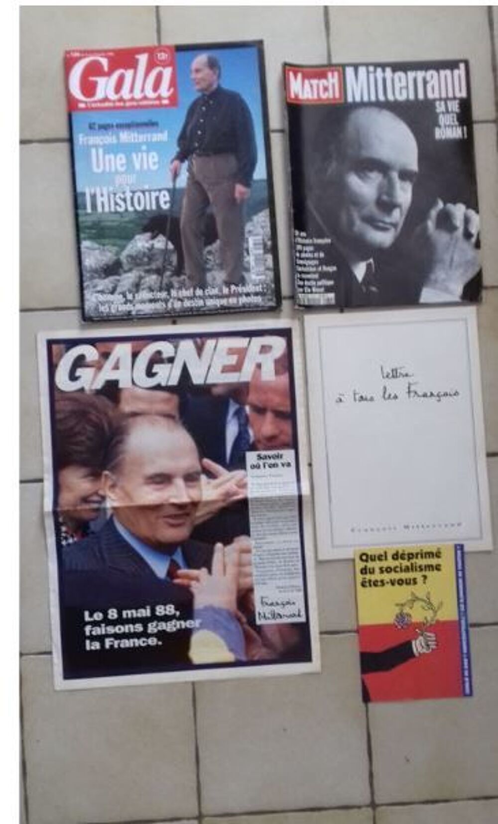 FRANCOIS MITTERRAND 5 MAGAZINES d'EPOQUE Livres et BD