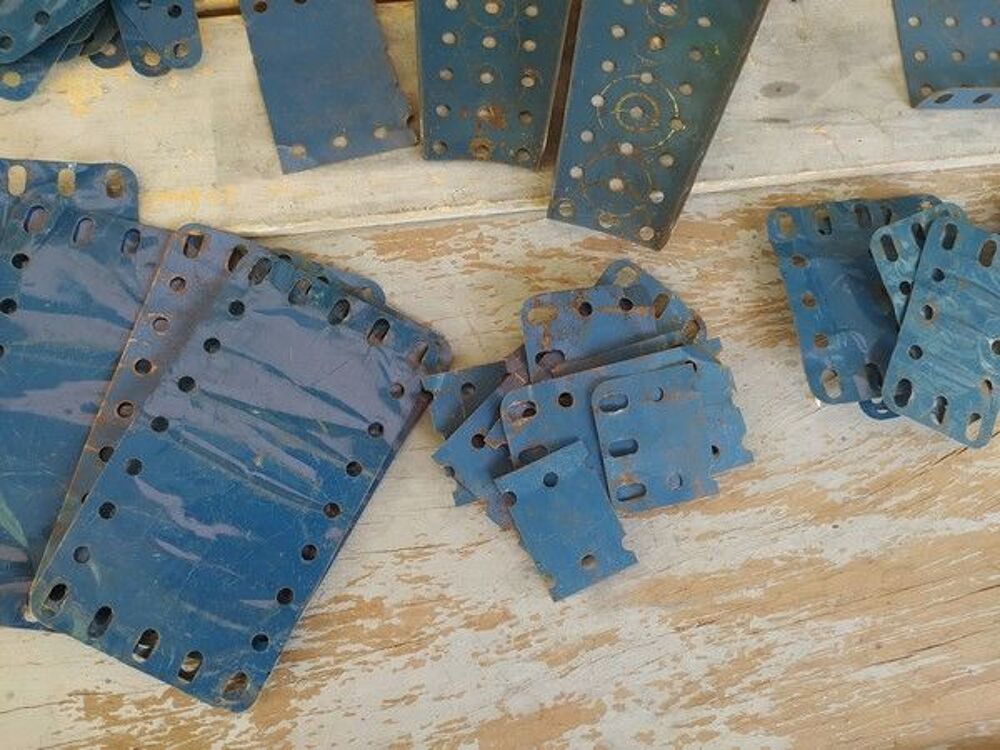 Ancien Jeu Meccano Pi&egrave;ces Accessoires Plaques Divers Lot 01 