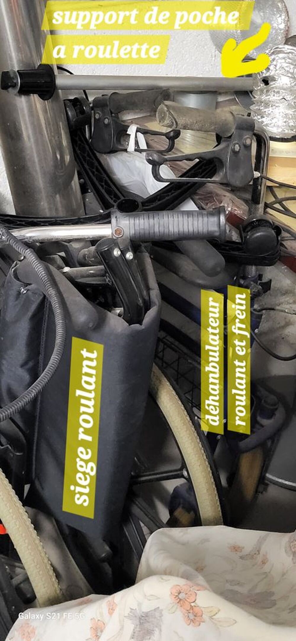 Ensemble fauteuil roulant d&eacute;ambulatoire Bricolage