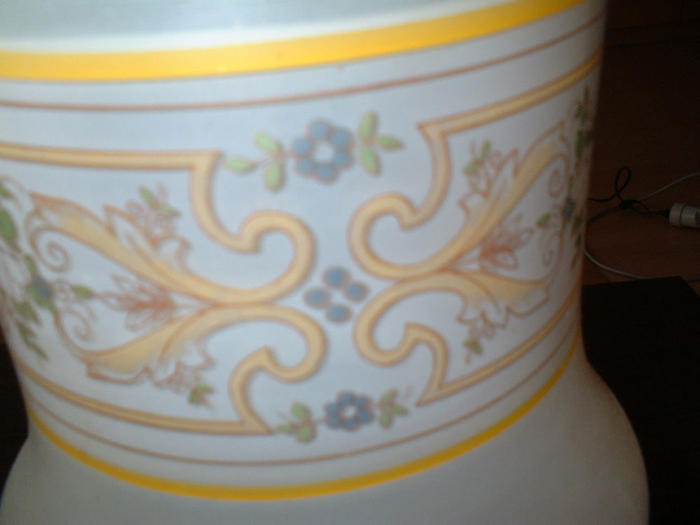 Lampe en verre et cuivre Décoration