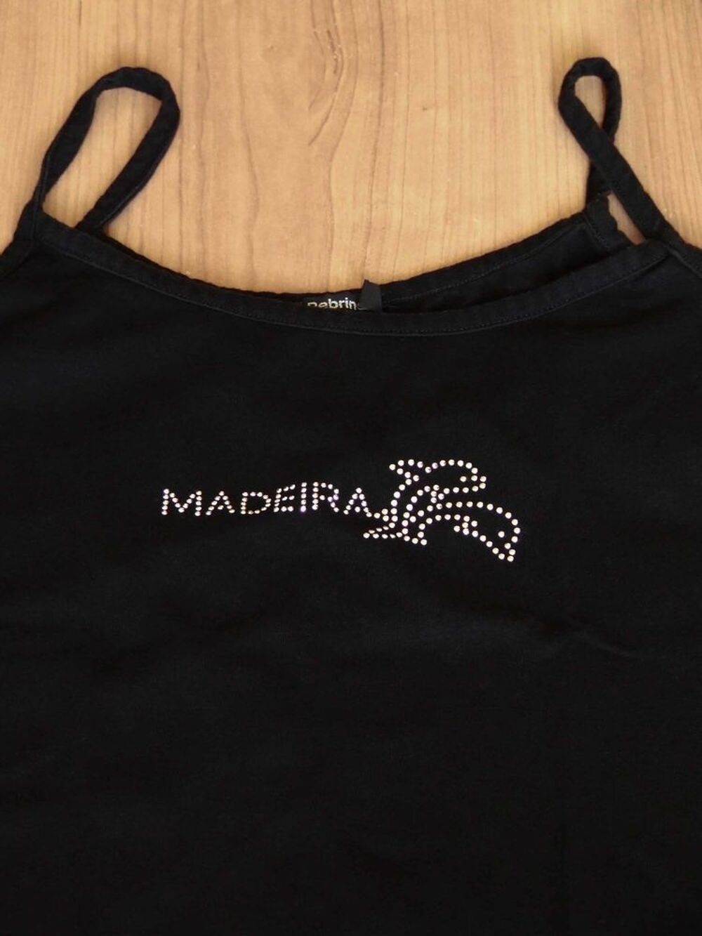 D&eacute;bardeur fines bretelles, MADEIRA, Noir, Taille M (38) TBE Vêtements