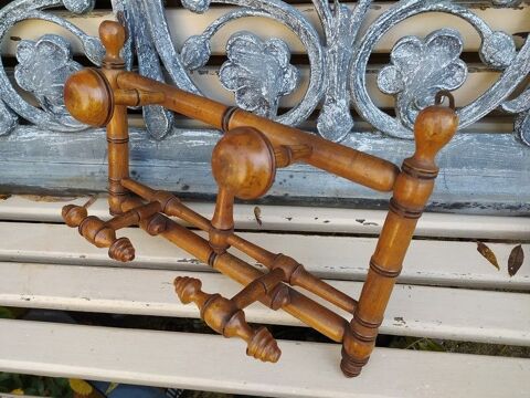 Porte Manteau Pat�res Rabattables Bois Tourn� Style Bambou  75 Loches (37)