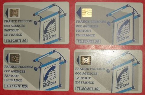 Lot de 4 Cartes t�l�phoniques tr�s anciennes 1 Montreuil (93)