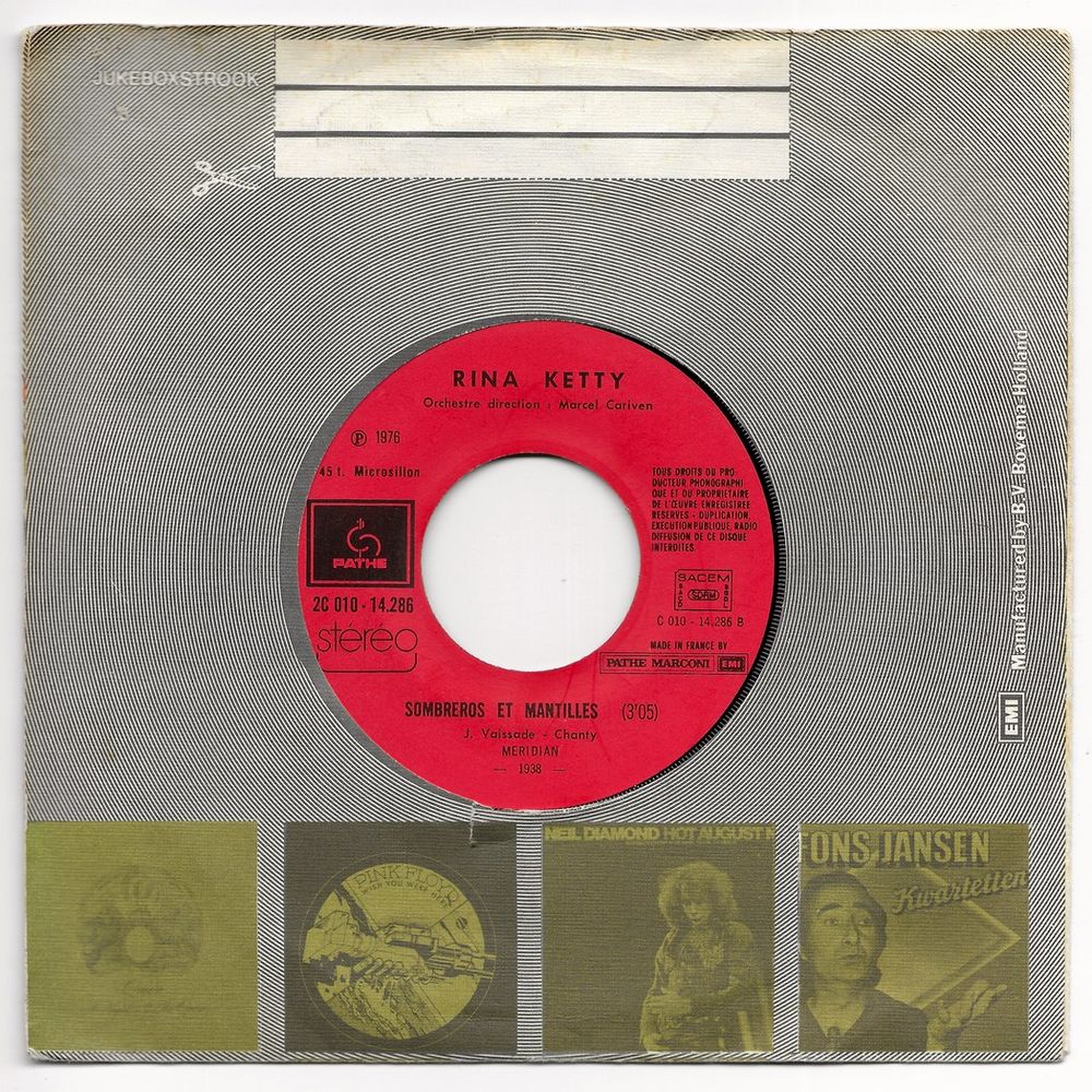 RINA KETTY-45t JUKE BOX-J'ATTENDRAI / SOMBREROS ET MANTILLES CD et vinyles