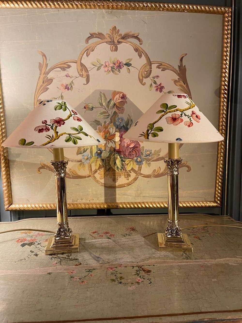 Paire De Petites Lampes Style Empire Décoration