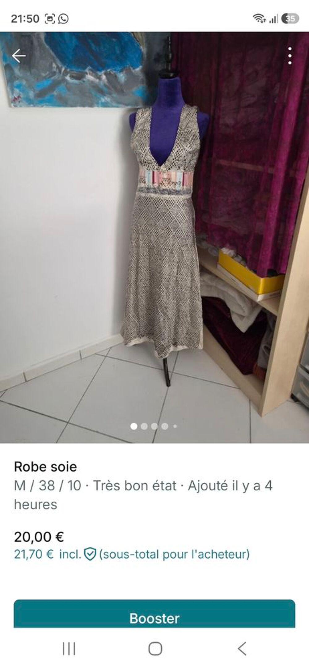Robe soie tr&egrave;s bon &eacute;tat Vêtements