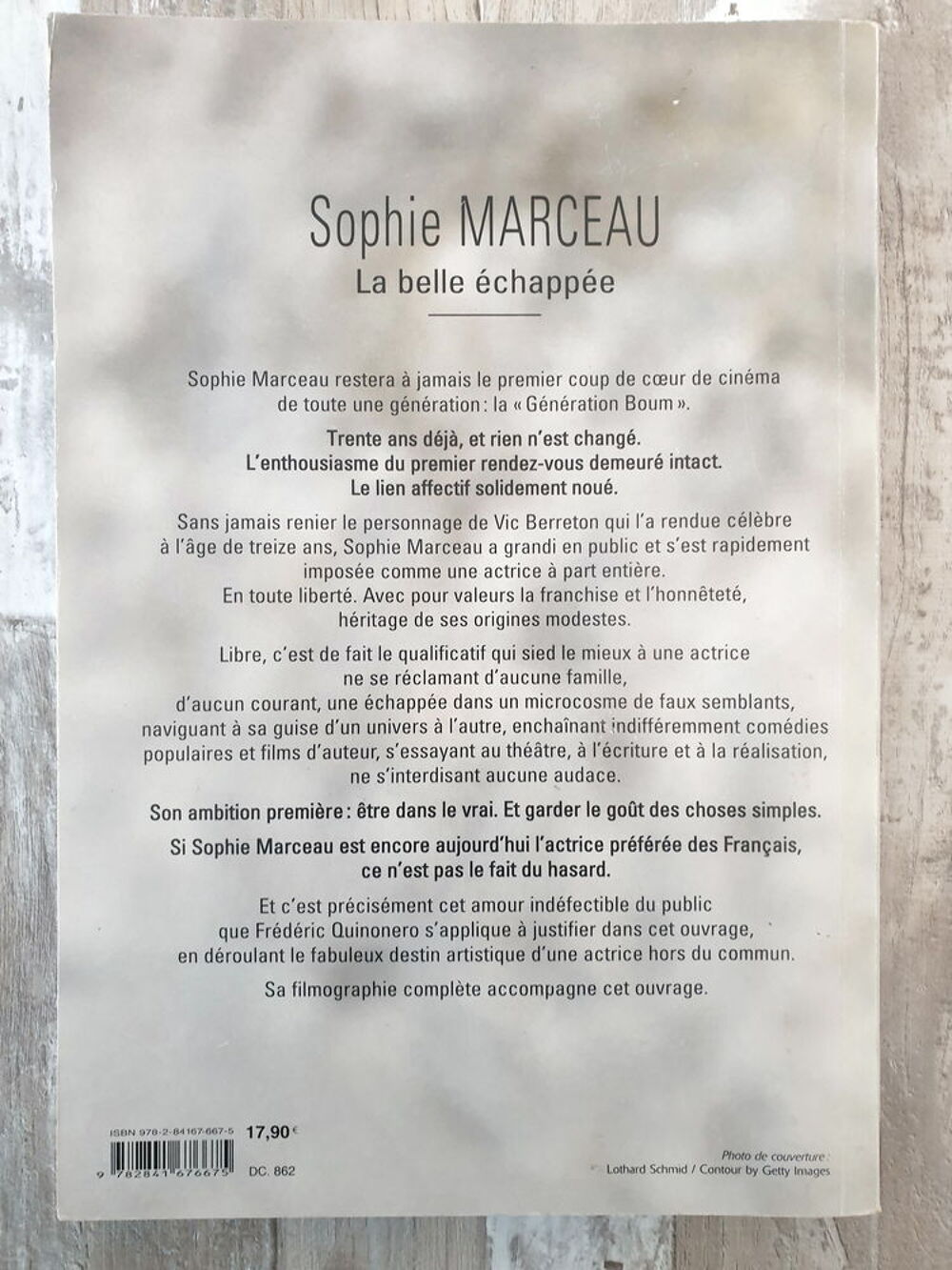 "La belle &eacute;chapp&eacute;e" SOPHIE MARCEAU Livres et BD