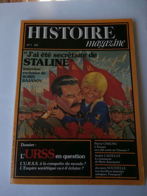 HISTOIRE MAGAZINE.No 1. 1980. STALINE L'URSS 3 Tours (37)