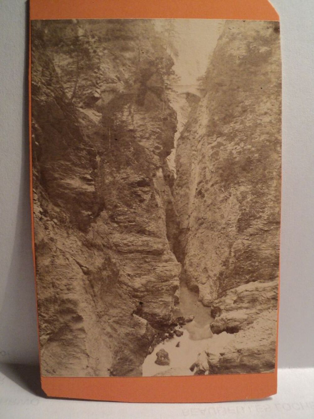 Photo CDV Gorges de la Via Mala Suisse photo Braun ca1880 