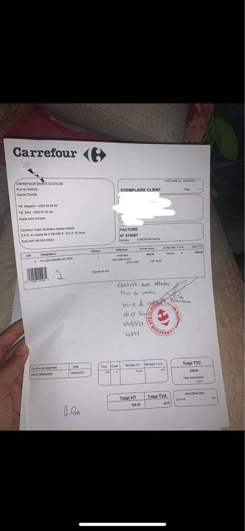 T�l� 0 Sainte-Clotilde (97)