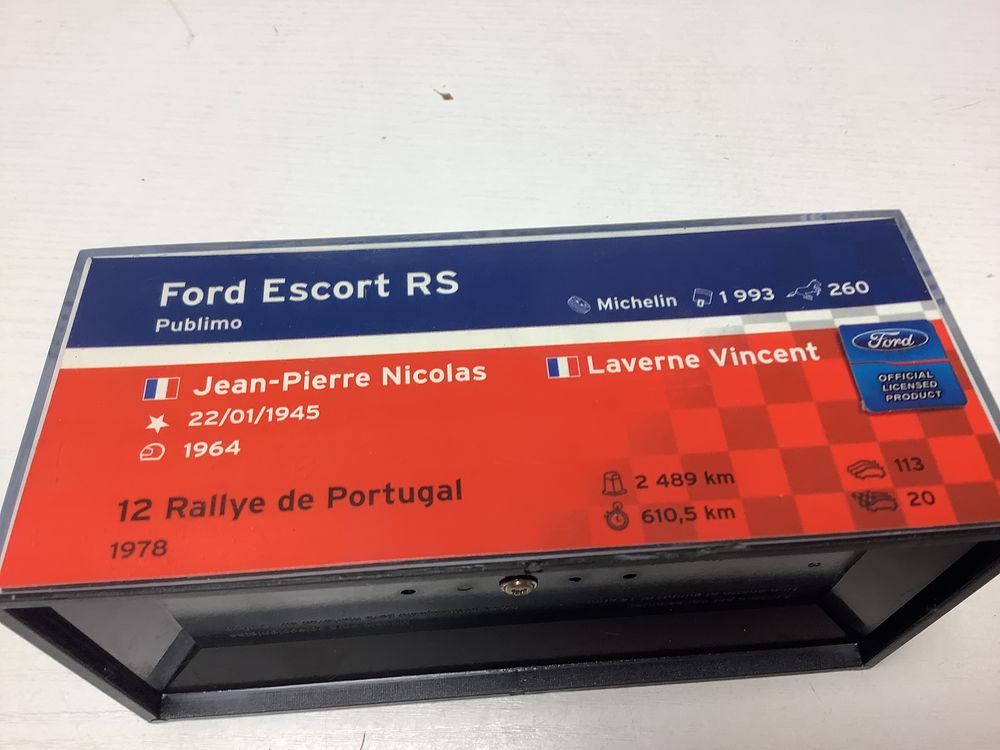 FORD ESCORT RS PORTUGAL 1978. 1/43 voiture miniature 