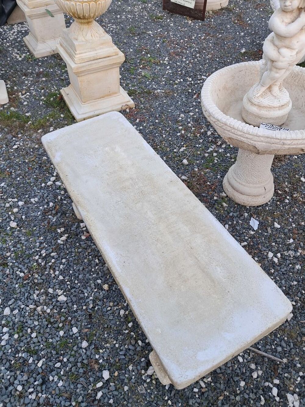 Banc en pierre reconstitu&eacute;e, non g&eacute;lif Jardin