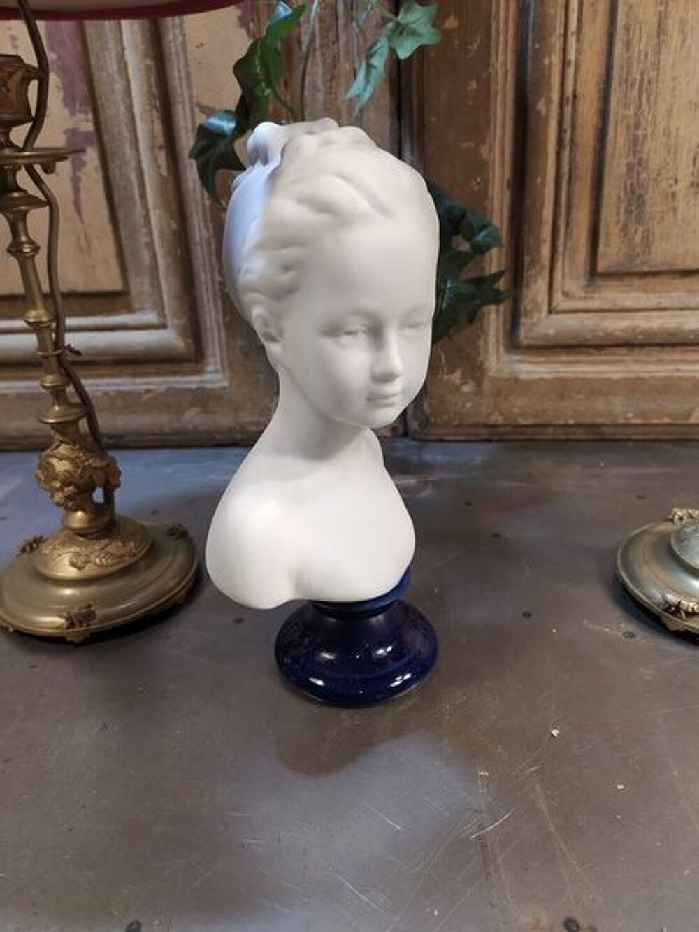 Buste d'Enfant Fillette Porcelaine Limoges Houdon. 