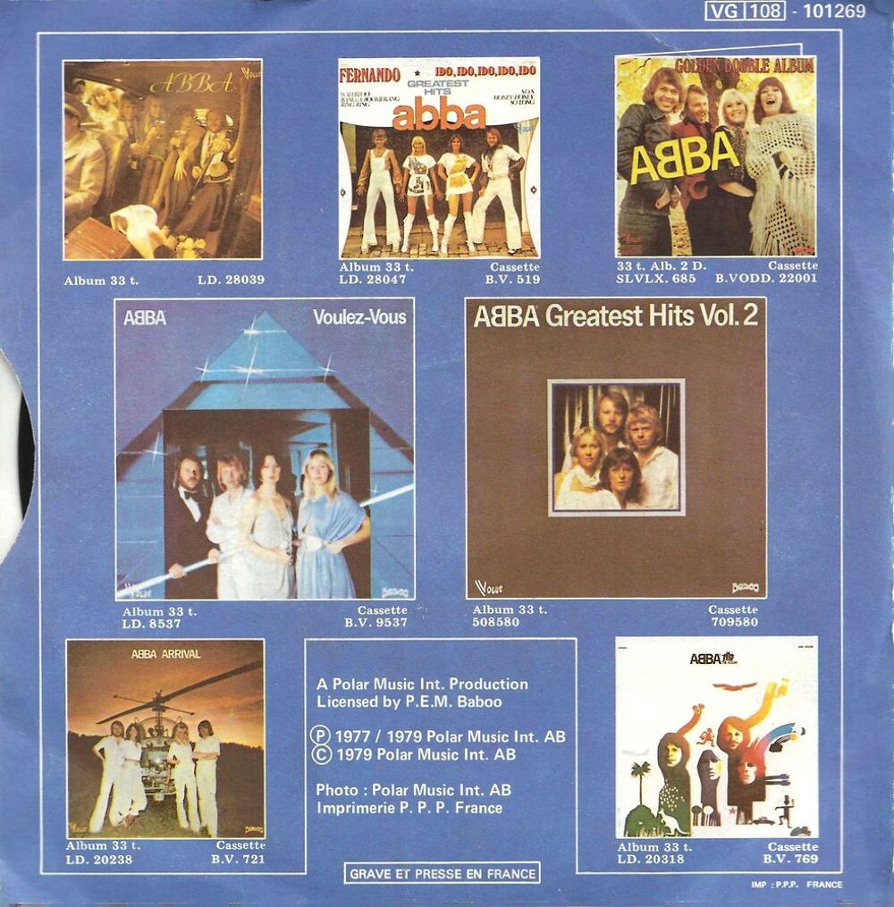 Abba "I Have A Dream/take A Chance On me CD et vinyles