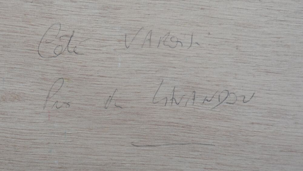 Peinture sur bois c&ocirc;te Varoise pr&eacute;s du Lavandou sign&eacute;e Décoration