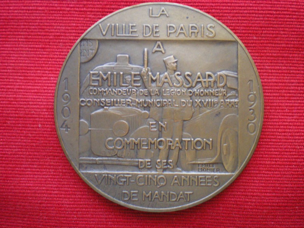 M&eacute;daille Emile Massard - Conseiller Municipal de Paris. 