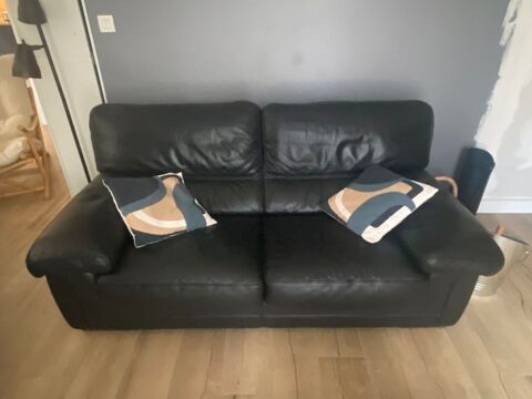 Canap� Roche Bobois 2 places en cuir noir 100 Seyssinet-Pariset (38)