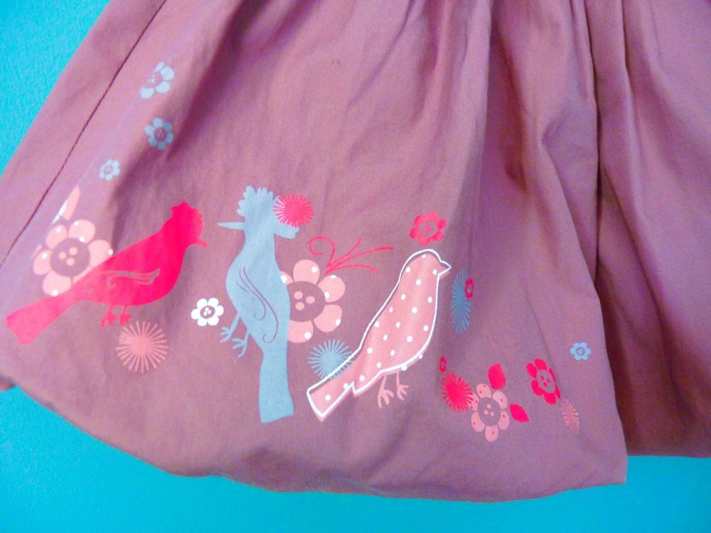 Jupe fille o'kids 3 ans vertbaudet violet collection oiseaux Vêtements enfants
