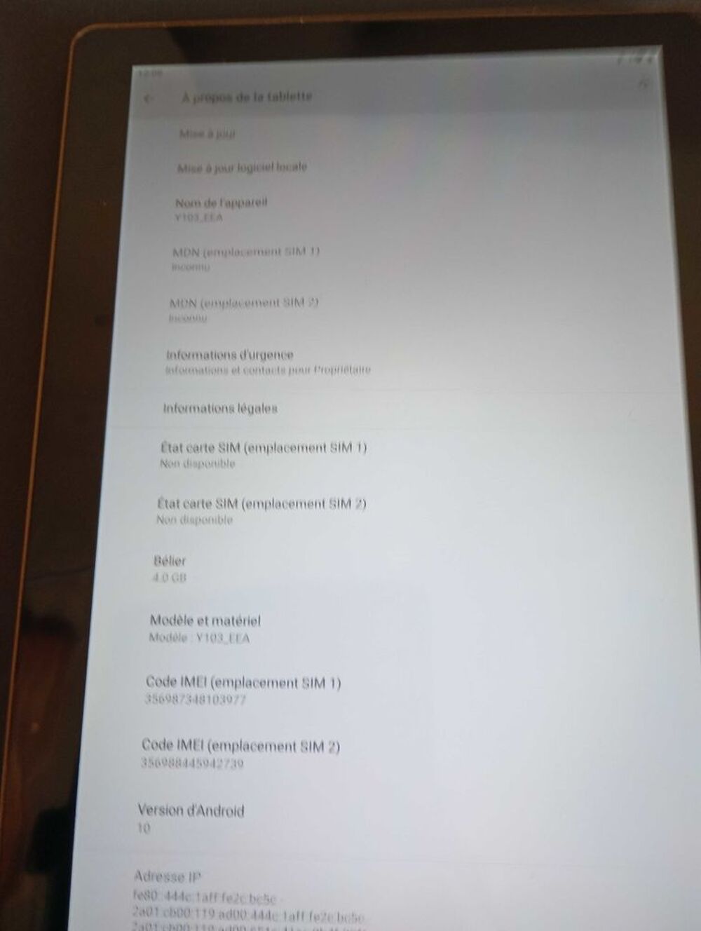 tablette Téléphones et tablettes