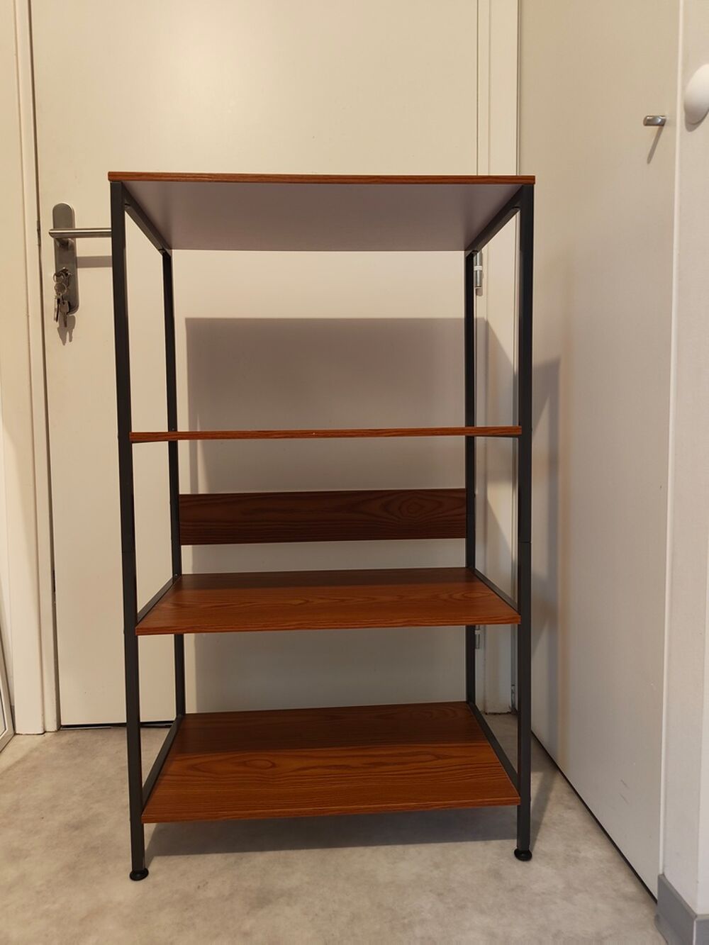 &Eacute;tag&egrave;re m&eacute;tal et bois 3 niveaux Meubles