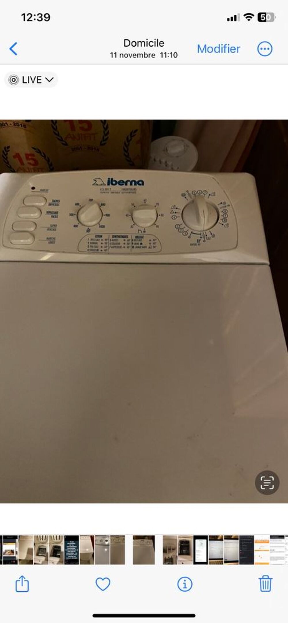 machine &agrave; laver en &eacute;tat de marche Electroménager