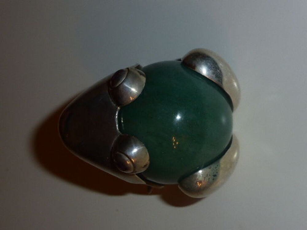 Grenouille 3 morceaux argent et pierre 