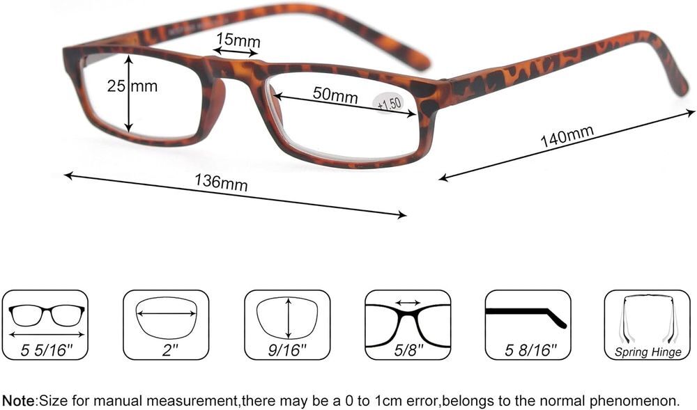 Lot de 2 Lunettes de Lecture Mixte, Monture L&eacute;g&egrave;re Noir/Bleu Livres et BD