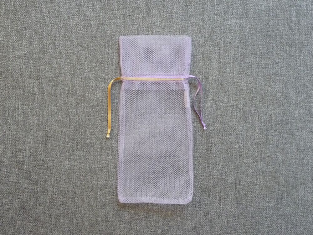 Pochette/ Etui &agrave; Lunettes en Tulle Violet avec 2 Rubans-Neuf Bijoux et montres