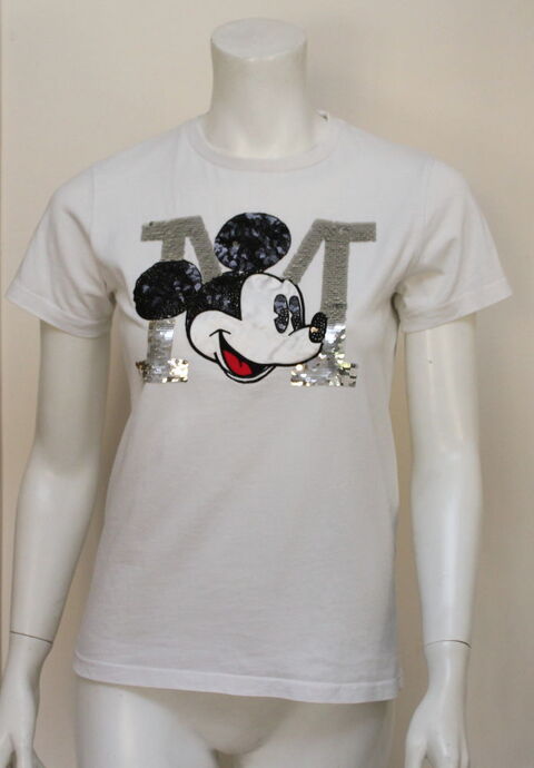 T Shirt sequins argent Mickey de MOSCHINO T.S. 80 Issy-les-Moulineaux (92)