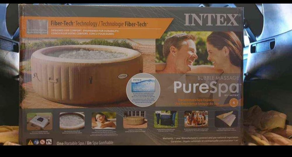 Spa intex 4 personnes avec accessoires, nettoyants.... Jardin