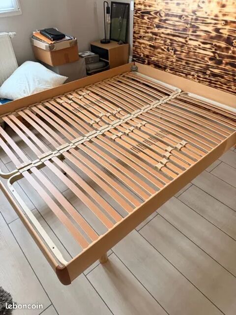 Lit 160x200 + 2 sommiers + 1 matelas 300 Carling (57)