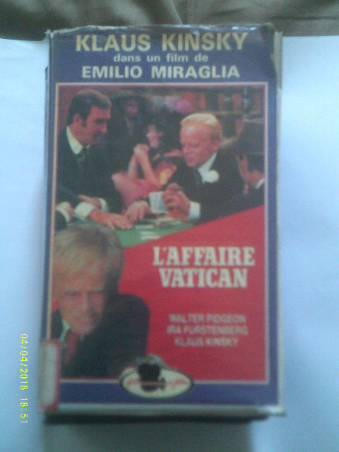 L AFFAIRE VATICAN vhs avec Klaus Kinsky 0 Rosendael (59)