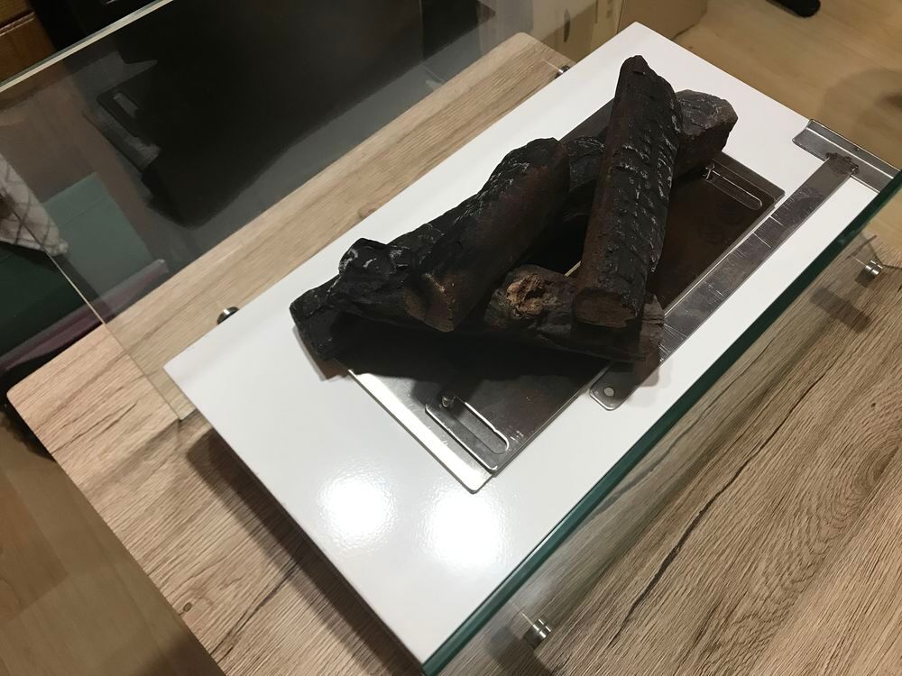 Chemin&eacute;e &eacute;thanol avec buches Bricolage