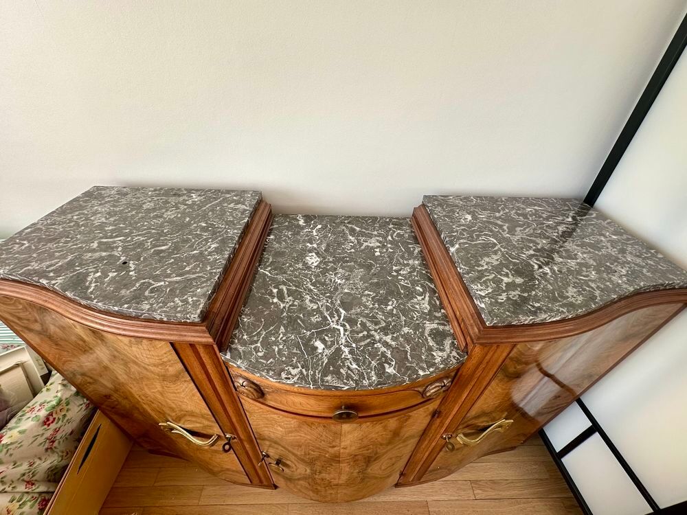Buffet art deco noyer massif Meubles