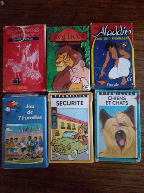 Jeux de cartes sept familles 20 Coudrecieux (72)