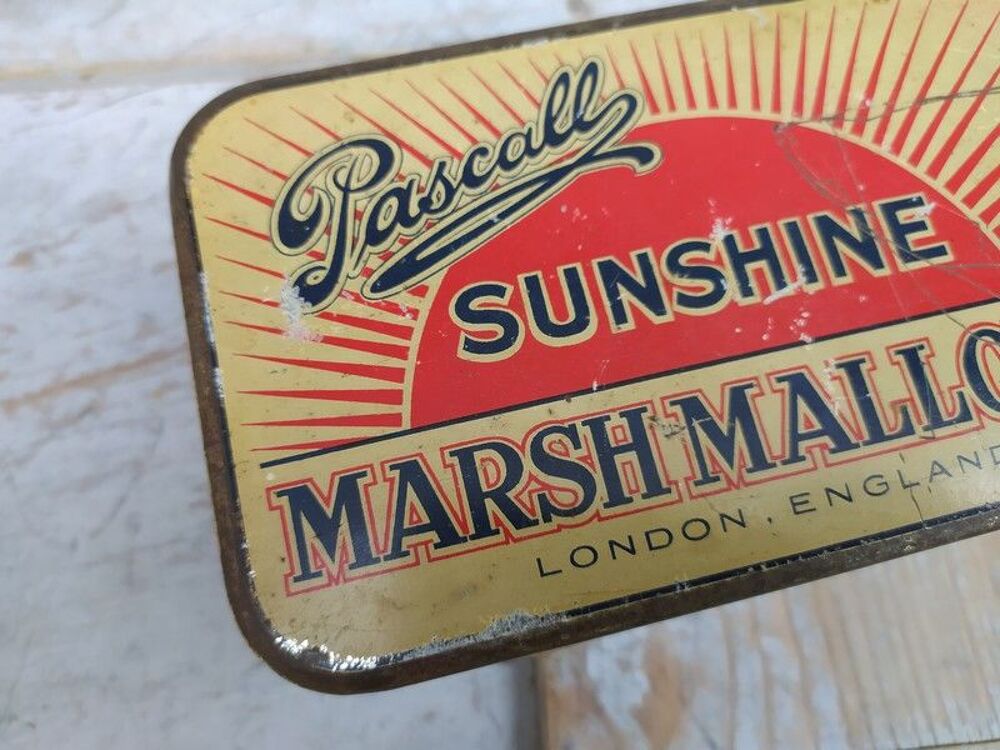Boite T&ocirc;le Publicitaire Marsh Mallows Pascall Sunchine
