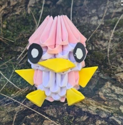 Chat Géométrique Origami 3D Fait à La Main - Modèle En Papier