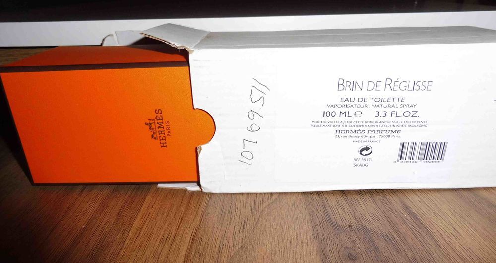 Eau de Toilette 100ml Brin de r&eacute;glisse de chez HERM&Egrave;S neuf 