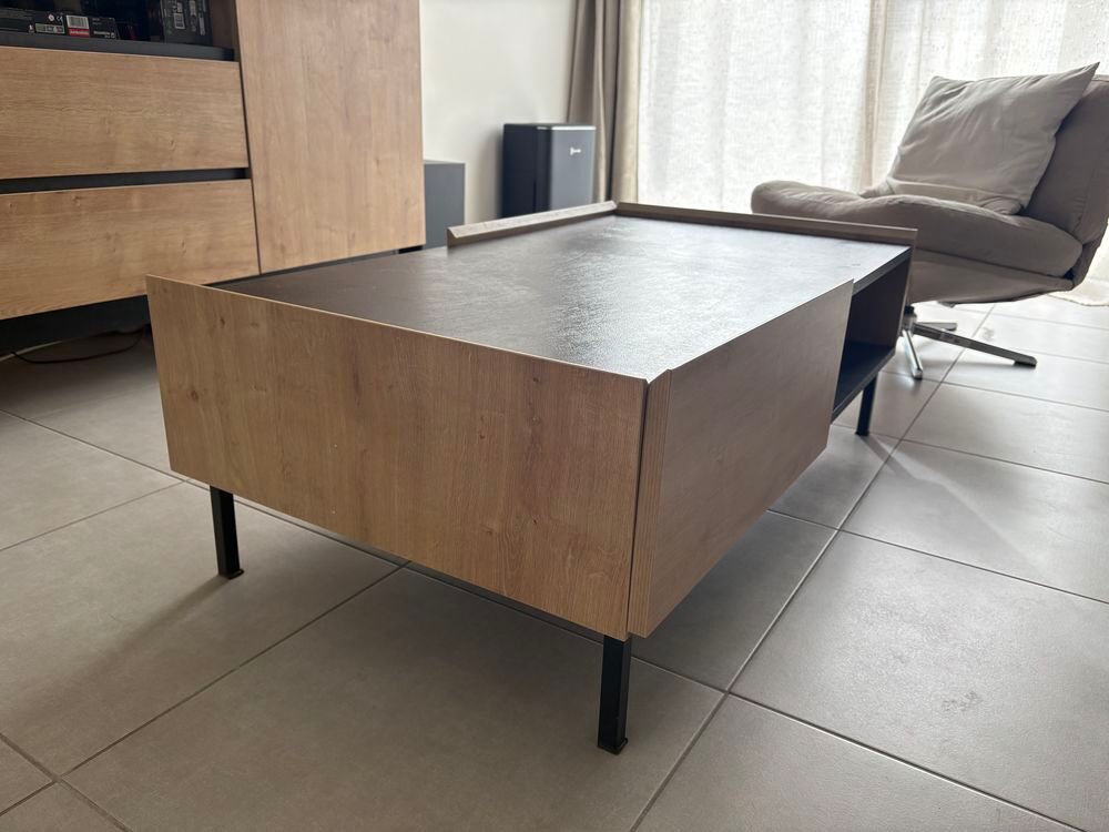 Table basse bois et ardoise Meubles